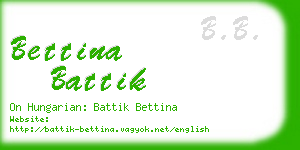 bettina battik business card